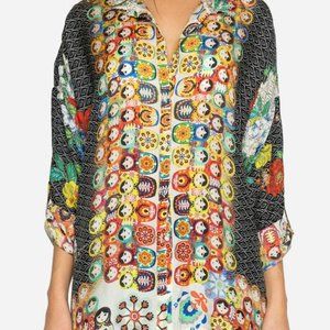 Johnny Was Babette Blouse Silk Nesting Dolls